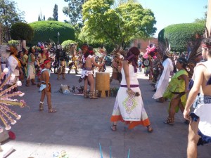 Concheros in the plaza