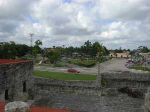 Bacalar plaza from San Felipe Fort